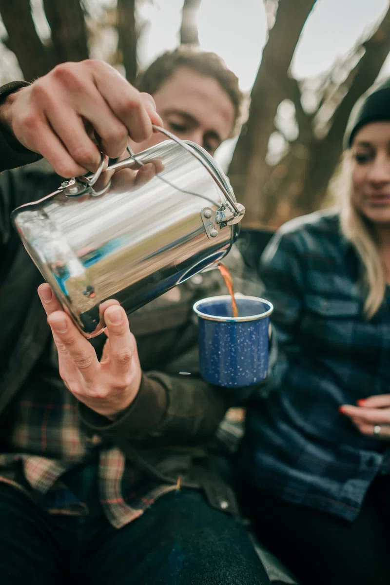 Stansport Camper's Percolator Kaffeekanne 9 Tassen Silber