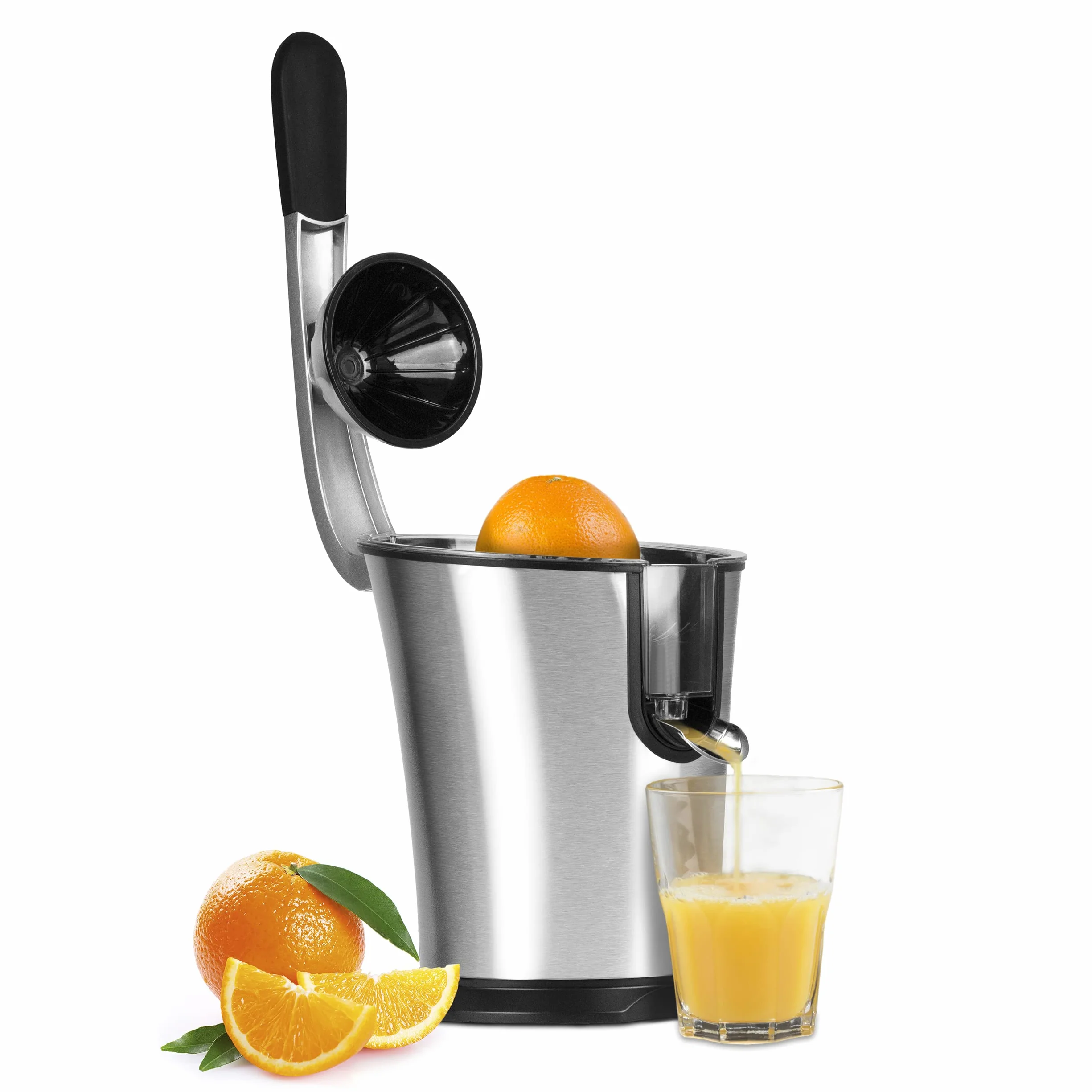 Caso Juicer CP 330 Pro, Testurteil: Sehr Gut, elektrische Zitruspresse mit Universal-Edelstahlkegel, 160 Watt, BPA-Frei, Einzelteile spülmaschinengeeignet