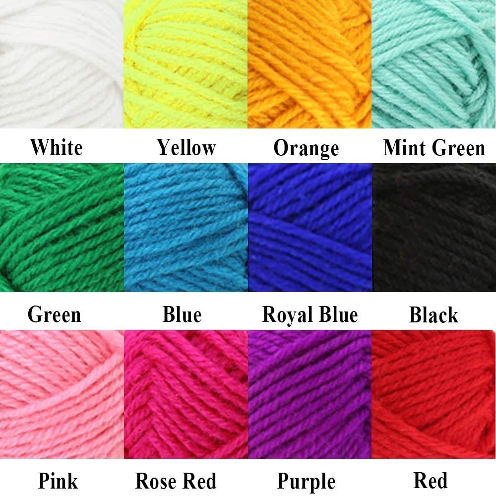 Pompom Maker, 4 Größen Pom Pom Maker für Fluff Ball Weaver Needle Craft DIY Wollstrickwerkzeug Set Dekoration + 12PS Acrylgarn + 10PS Strickstichmarker + 10PS Plastiknadeln + 1PS Schere (37a)