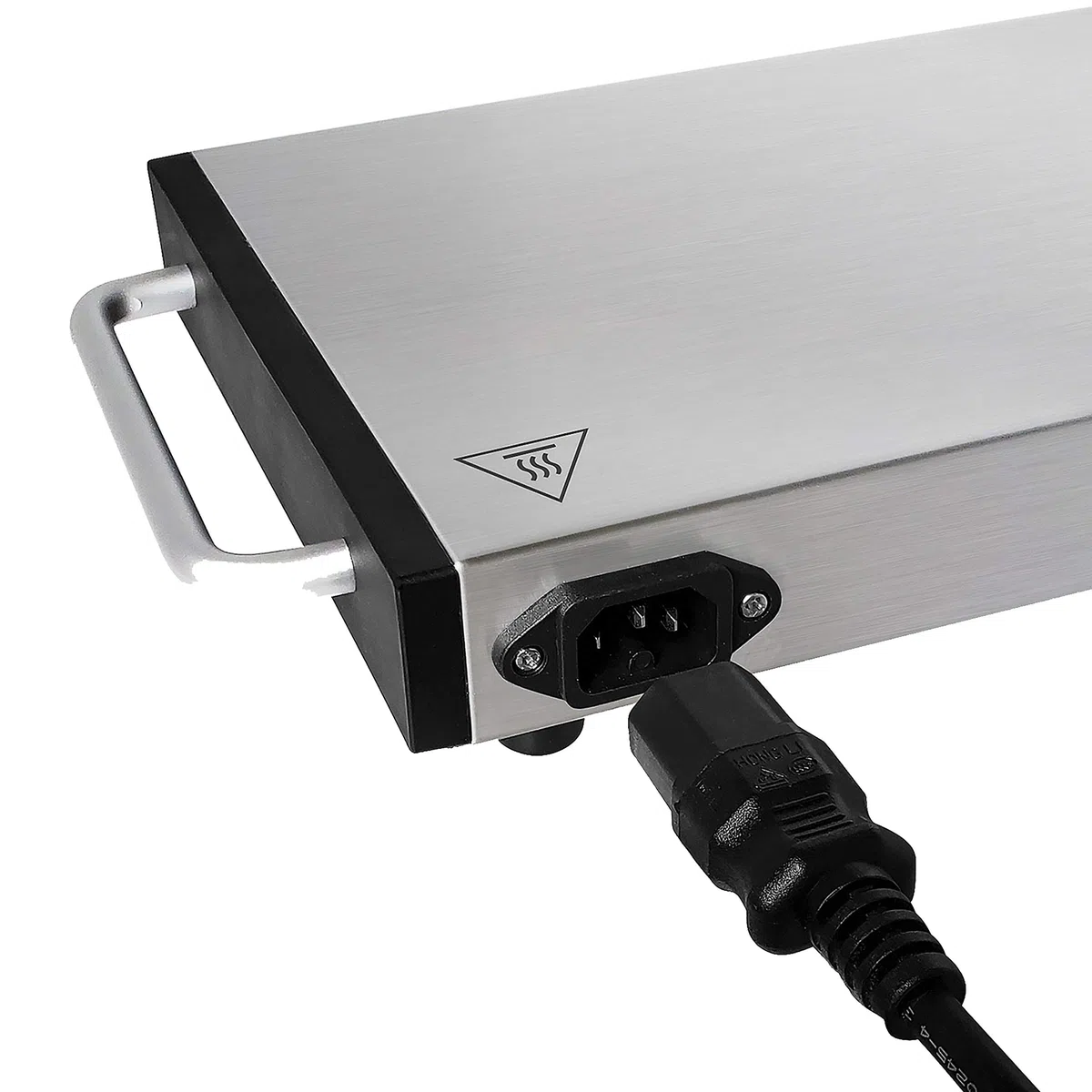 Korona 59500 Warmhalteplatte 1100 Watt max. zum Warmhalten von Speisen | kabellos nutzbar | 40 x 20 cm, Edelstahl