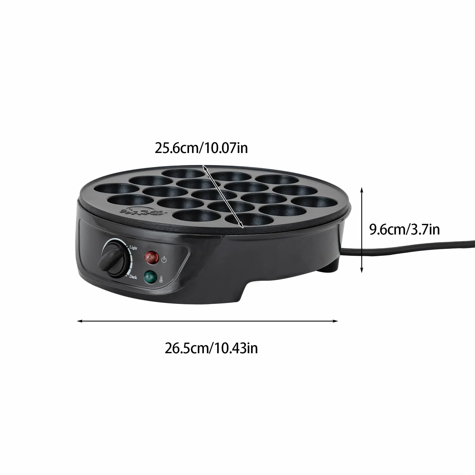 Takoyaki Elektrische Maschine 18-Loch für Takoyaki Bälle Takoyaki Grill Tablett kann Früchte Schokolade Eier Teig Würstchen Schwarz 750W