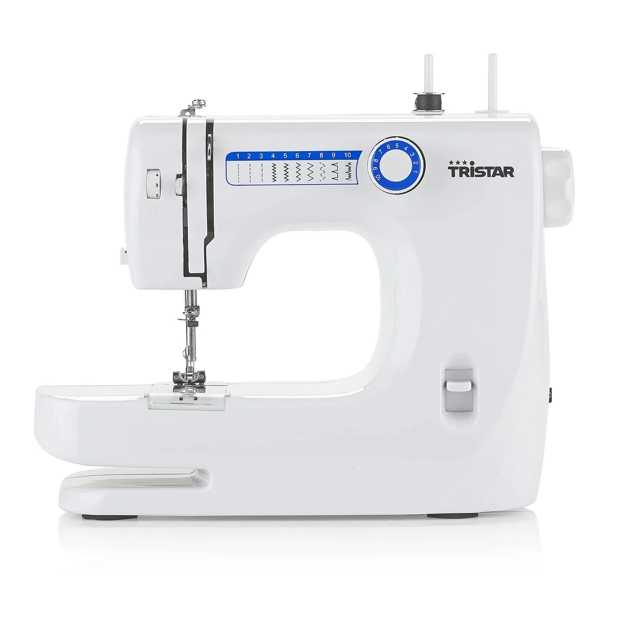 Tristar Nähmaschine, Einstiegsmodell für Anfänger, 10 Stichmuster, Freiarmfunktion, Doppelnadel, Einfaches Einfädeln, Leichtes Design, Nicht für dicke Stoffe, ab 12 Jahren, SM-6000