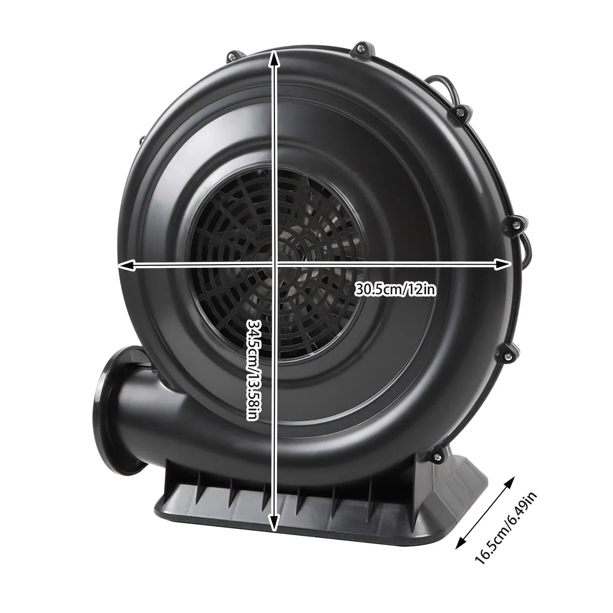 Radialgebläse 420m³/h 220V 2800r Radiallüfter Starke Windkraft Stabiler Betrieb Radialventilator Schnelle Wärmeabfuhr Tragbaren Gebläse für Ballons Aufblasbare Boote (38 * 35 * 19cm)