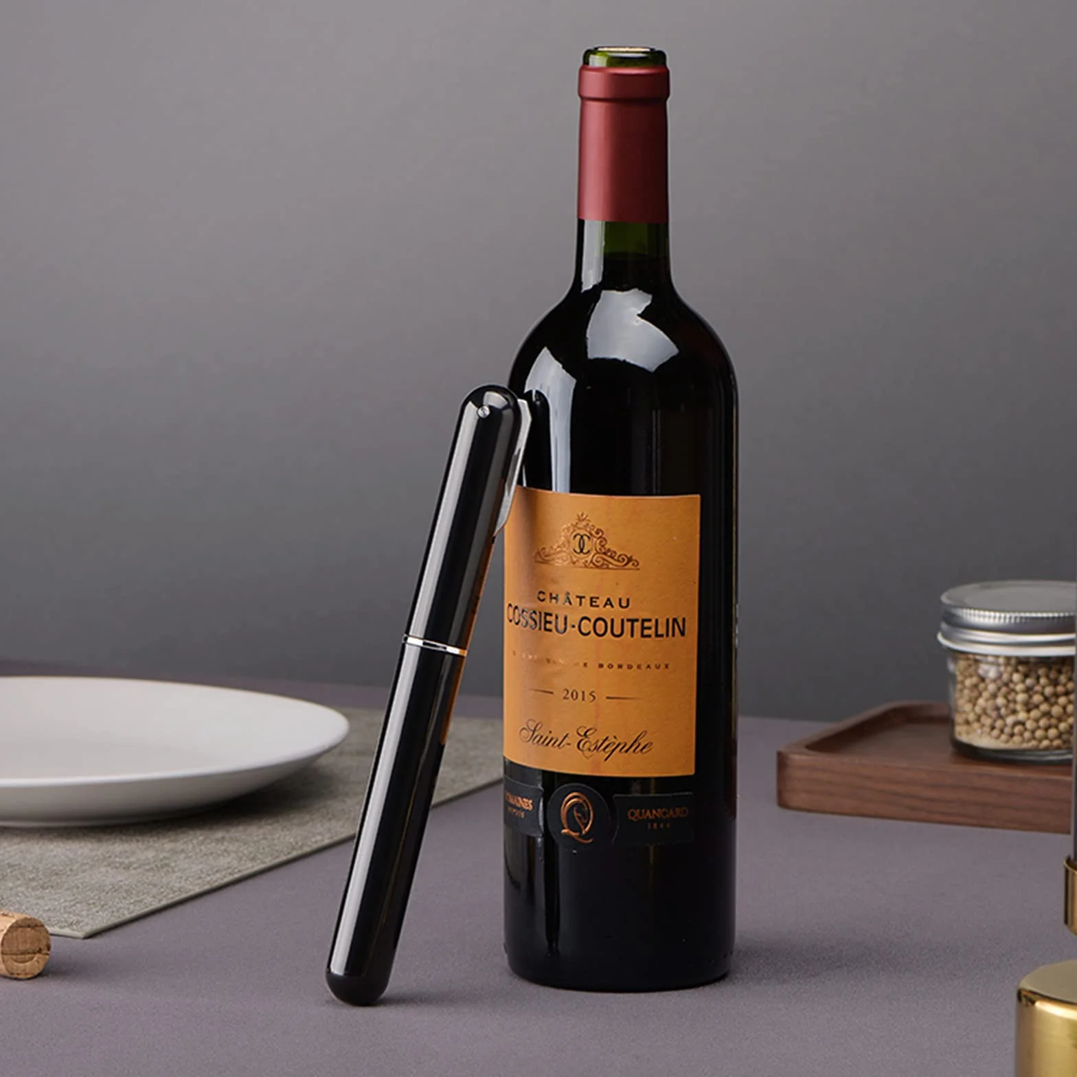 Luftpumpe Weinöffner mit Folienschneider,Wein luftdruck Flaschenöffner,Tolles Geschenk für Weinliebhaber