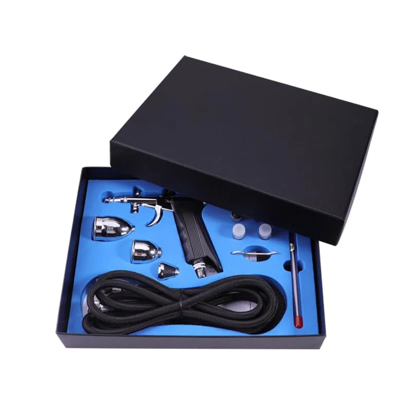 Airbrush-Kit mit 3 Tassen-Schlauch und einige Airbrush-Zubehör, Airbrush-Pistole für Spray Art Hobby