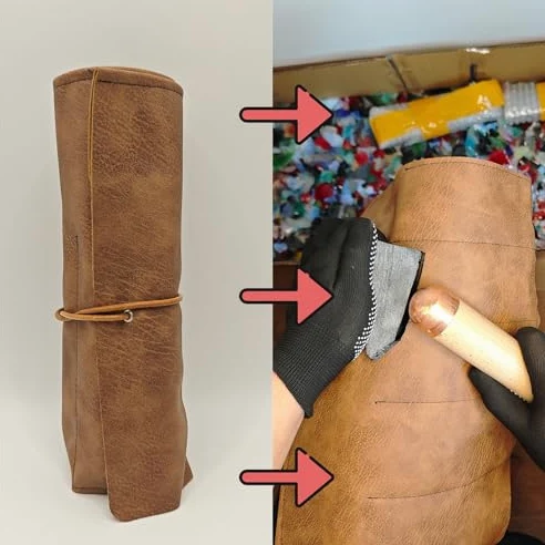 Flint Knapping Tool Kit für Steinzeit-Bastelarbeiten, inklusive Druckflocken und Kupfer-Boppern, ideal für Profis und Anfänger in Archäologie und Überlebensfähigkeiten