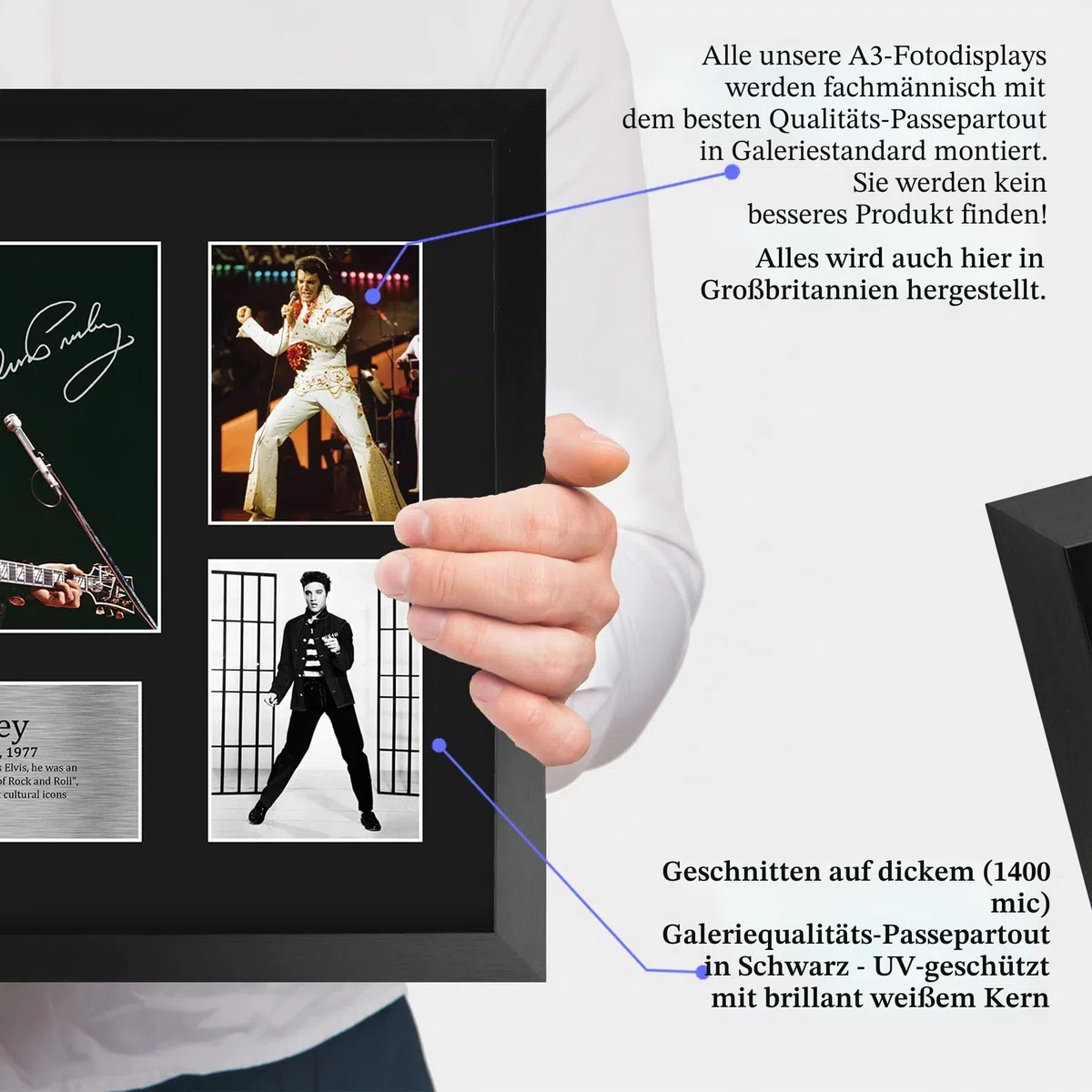 HWC Trading FR A3 Elvis Presley Musician The King Geschenke Gedruckt Signiert Autogramm Bild Für Musik Erinnerungsstücke Fans - A3 Framed