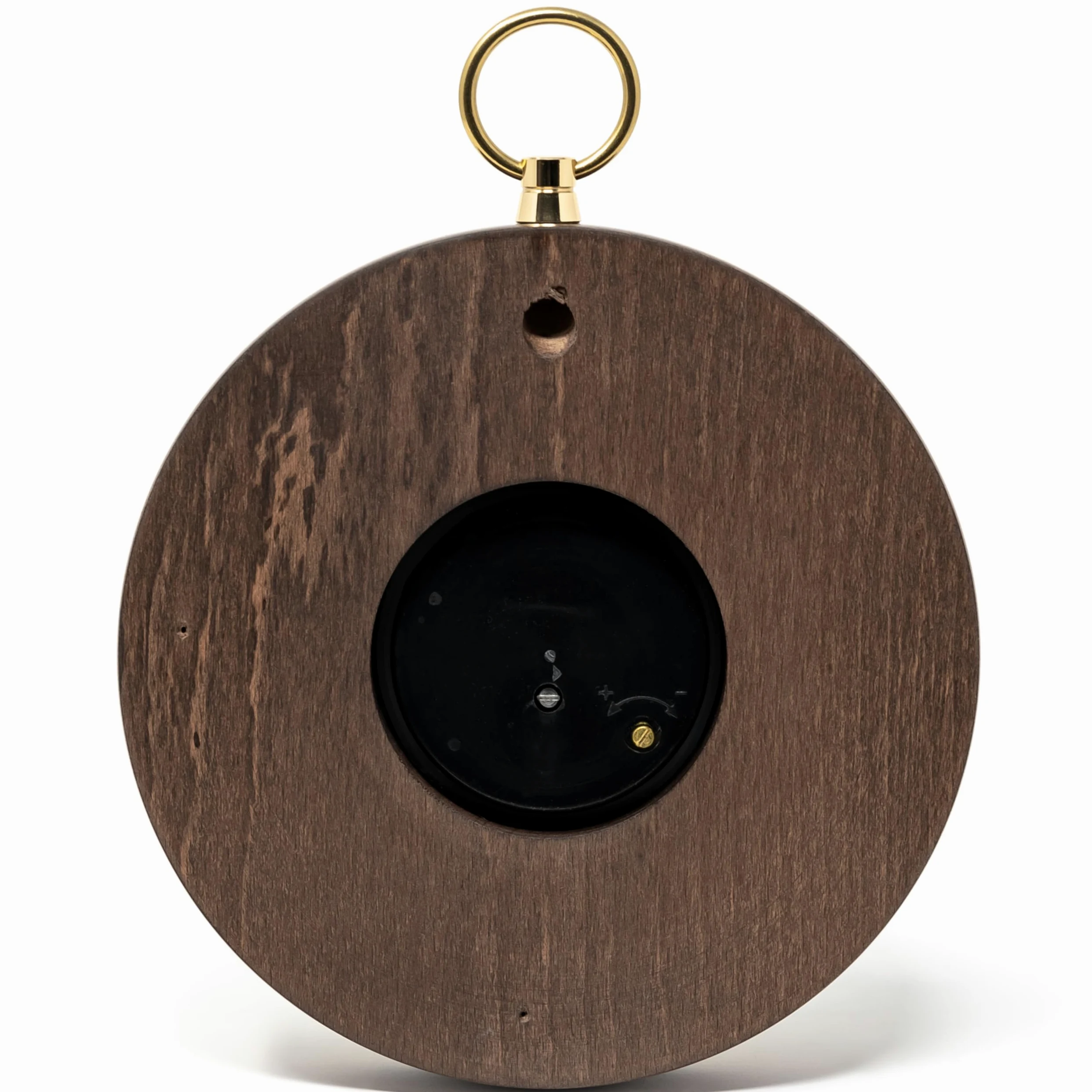 Fischer 1366R-12 Barometer - 140 mm Druckmessgerät mit Echtholz-Gehäuse nussbaumfarben gebeizt - Made in Germany