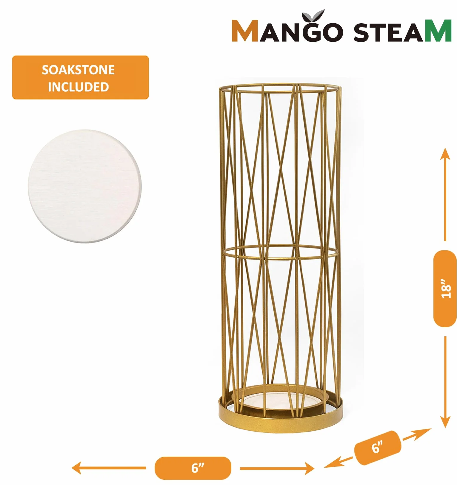 Mango Steam Pluvian Regenschirmhalter aus Soakstone (Regular, Gold)