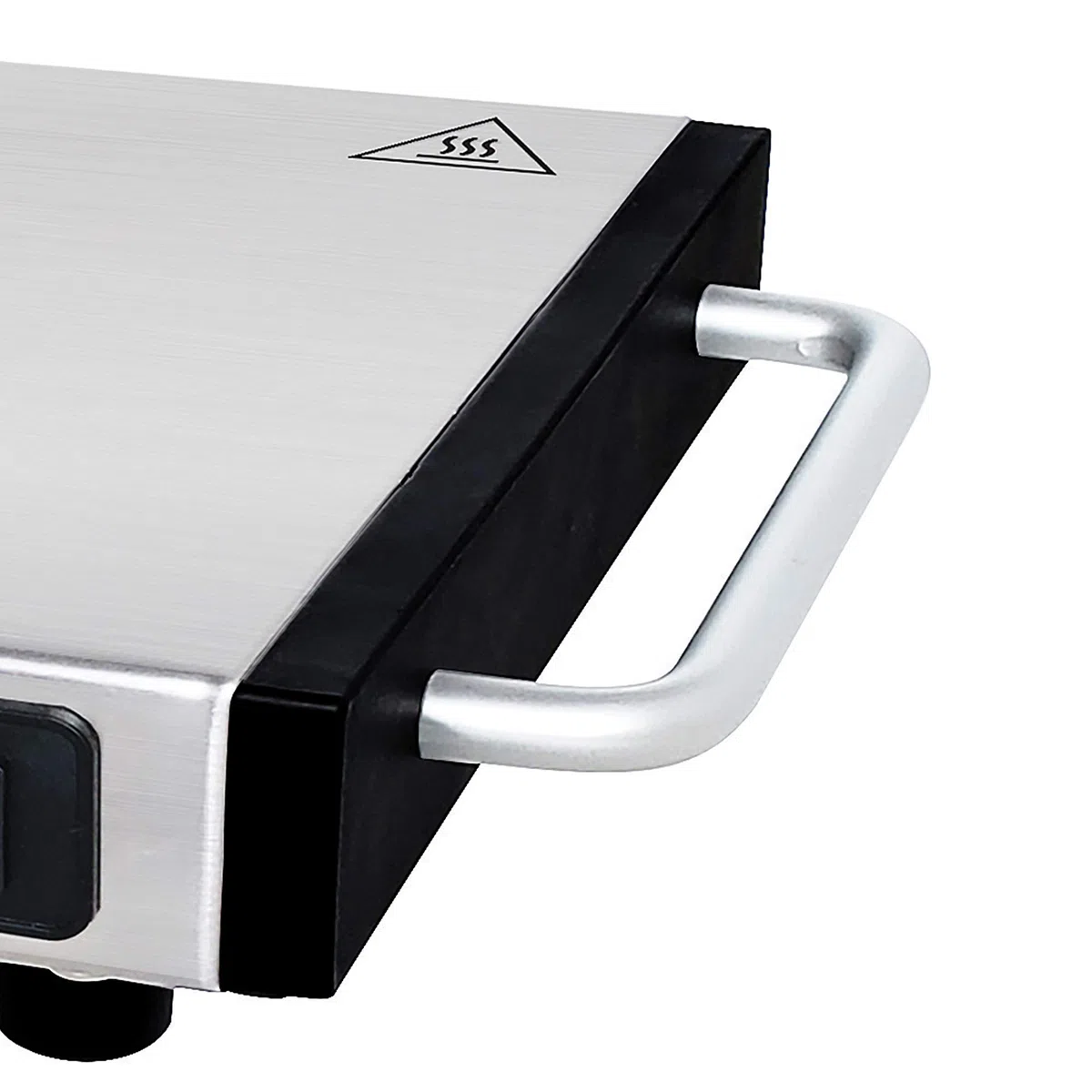 Korona 59500 Warmhalteplatte 1100 Watt max. zum Warmhalten von Speisen | kabellos nutzbar | 40 x 20 cm, Edelstahl