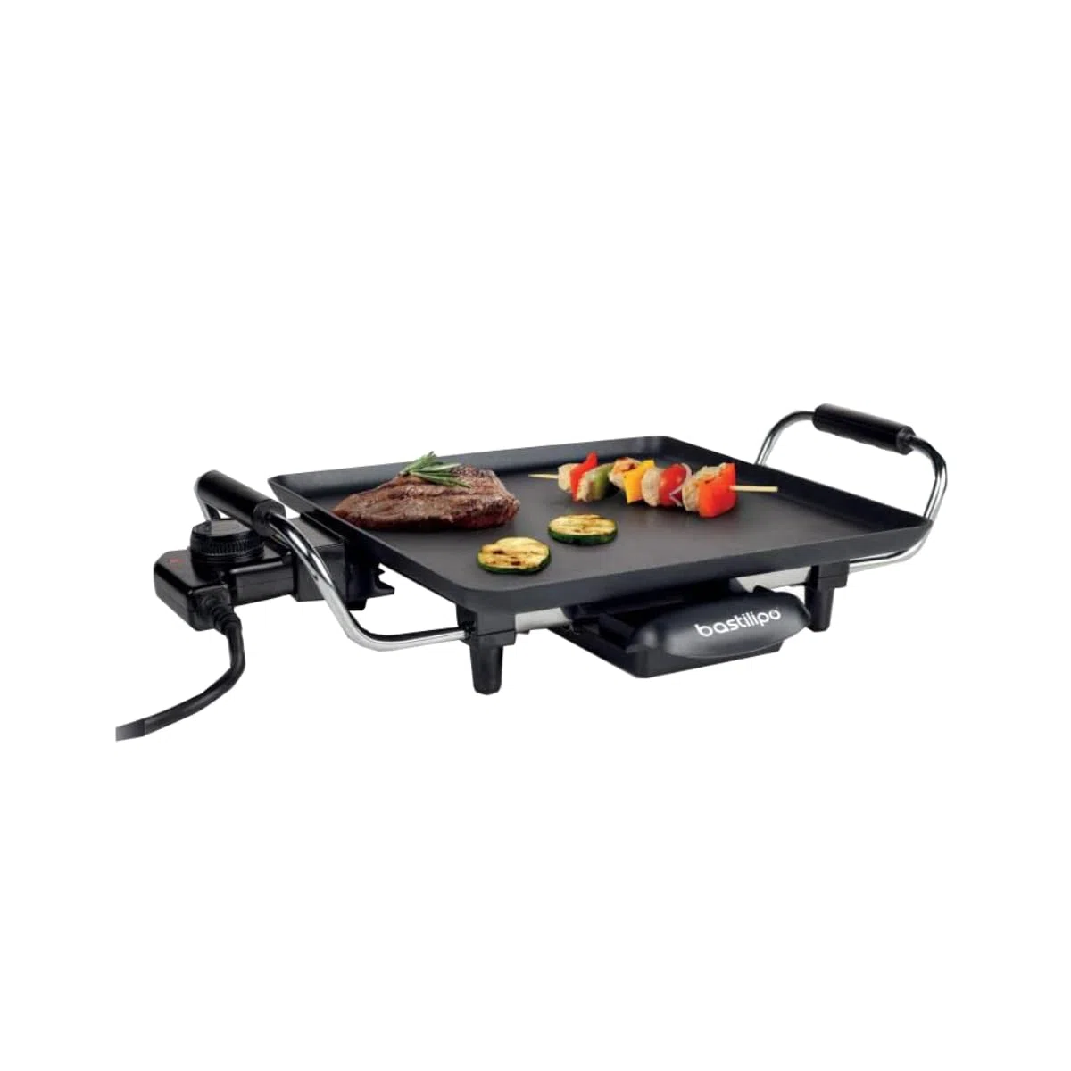 Bastilipo VFT-1500, Vulcano Fast Table Chef, Grillbrett, 1500 W, 28 x 28 cm, Antihaft-Oberfläche.