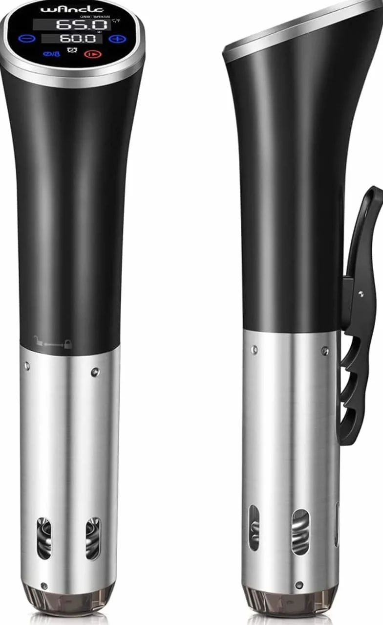 Sous Vide, Wancle Sous Vide Garer Stick 1100W IPX7 Wasserdicht Präzisionskochtopf Immersion Zirkulator Mit Reservierungsfunktion, einfach zu speichern