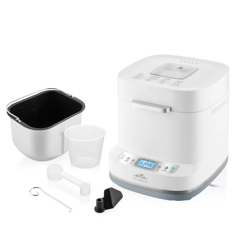 ETA Brotbackautomat Crustica I mit Direktantrieb & 12 Programmen I Riemenlose GearDrive-Technologie I 3 Brotgrößen I Krustenbräunung, Joghurt & Marmelade I BPA-frei I 550 W