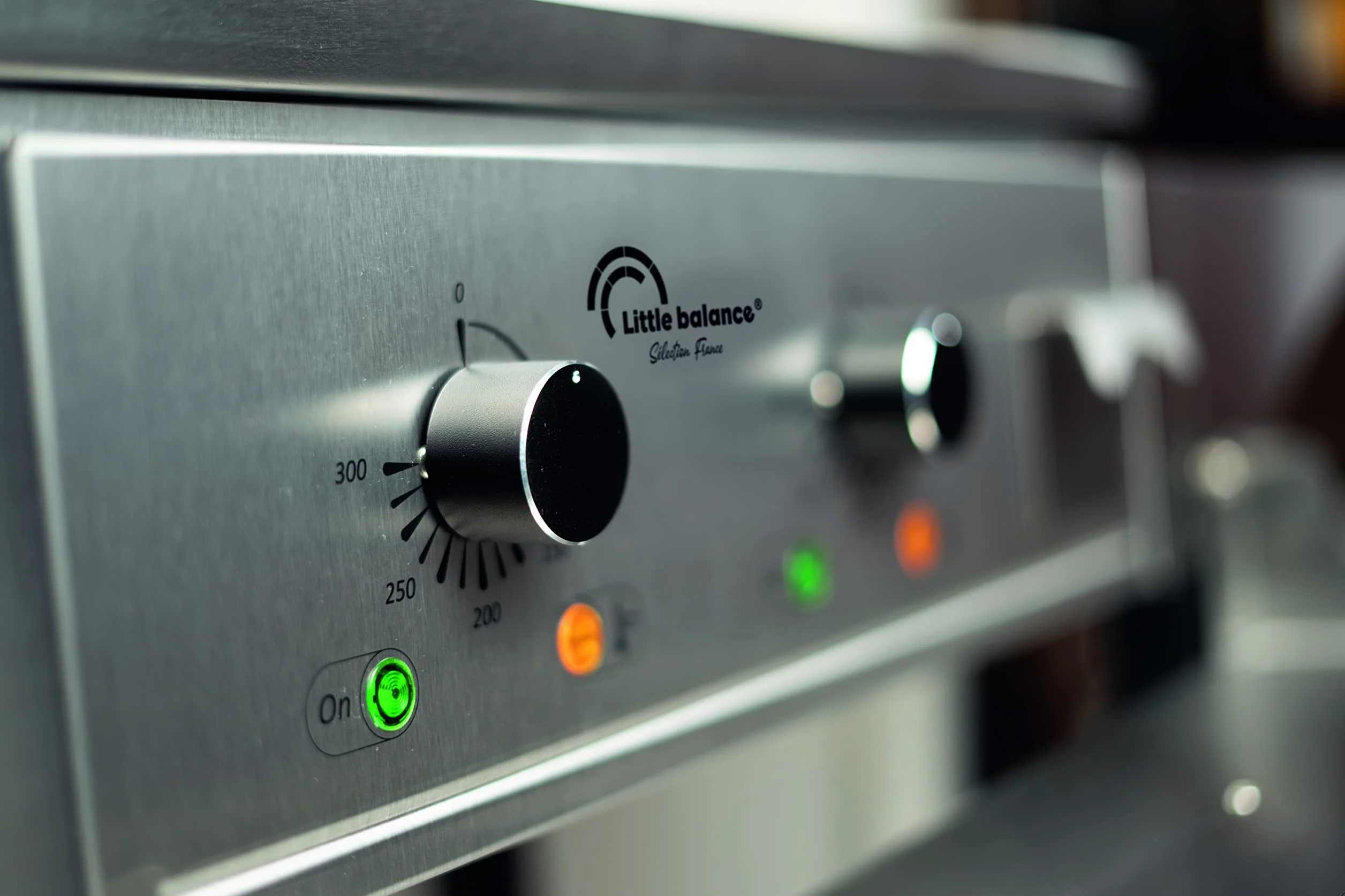 LITTLE BALANCE 8473 Aquitaine Pro Plus, elektrische Grillplatte, 2 Kochzonen, Deckel, 3500 W, hergestellt in Frankreich, komplett Edelstahl