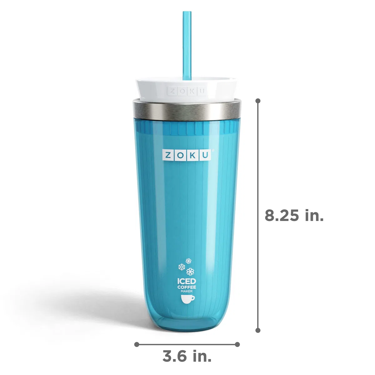 ZOKU Iced Coffee Maker, Eiskaffee, Maker, Eiskaffeezubereiter, Türkis, 325 ml, ZK121-TL