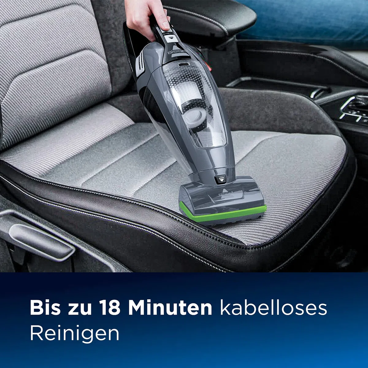 Bissell Pet Hair Eraser, Kabelloser Handstaubsauger, Rotierende Bürstenrolle, 14.4V, Bekämpft Tierhaare & Schmutz, Für Ihre Treppen, Polster, Autos und Teppiche, 68dB, Schwarz/Titan, 2278N