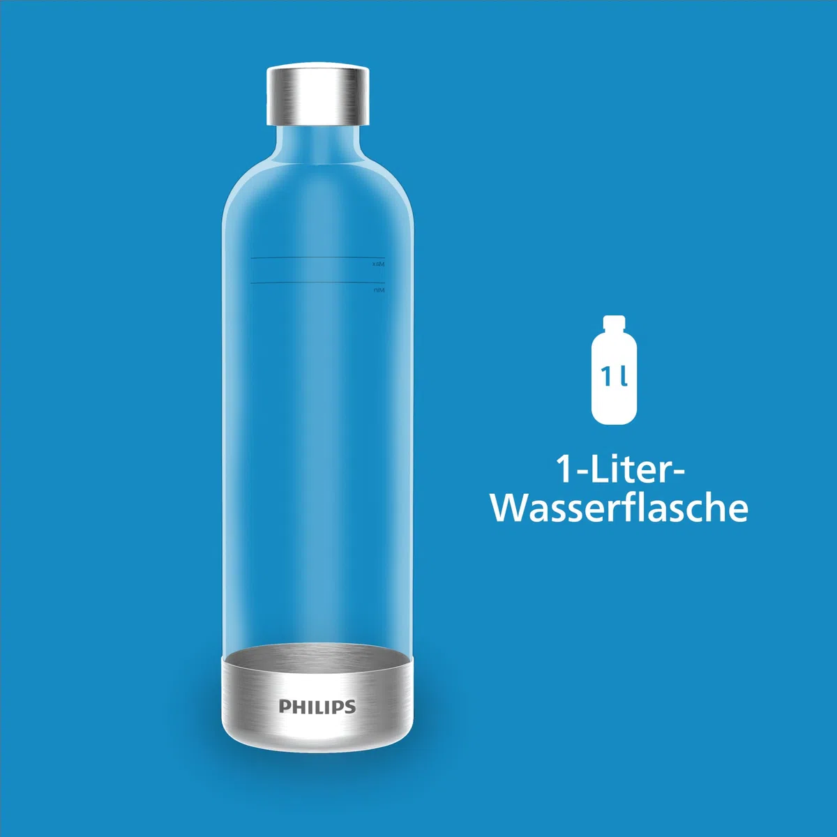 Philips Water ADD4902BK/10 GoZero Wassersprudler, plastik, 1 Liter, Schwarz