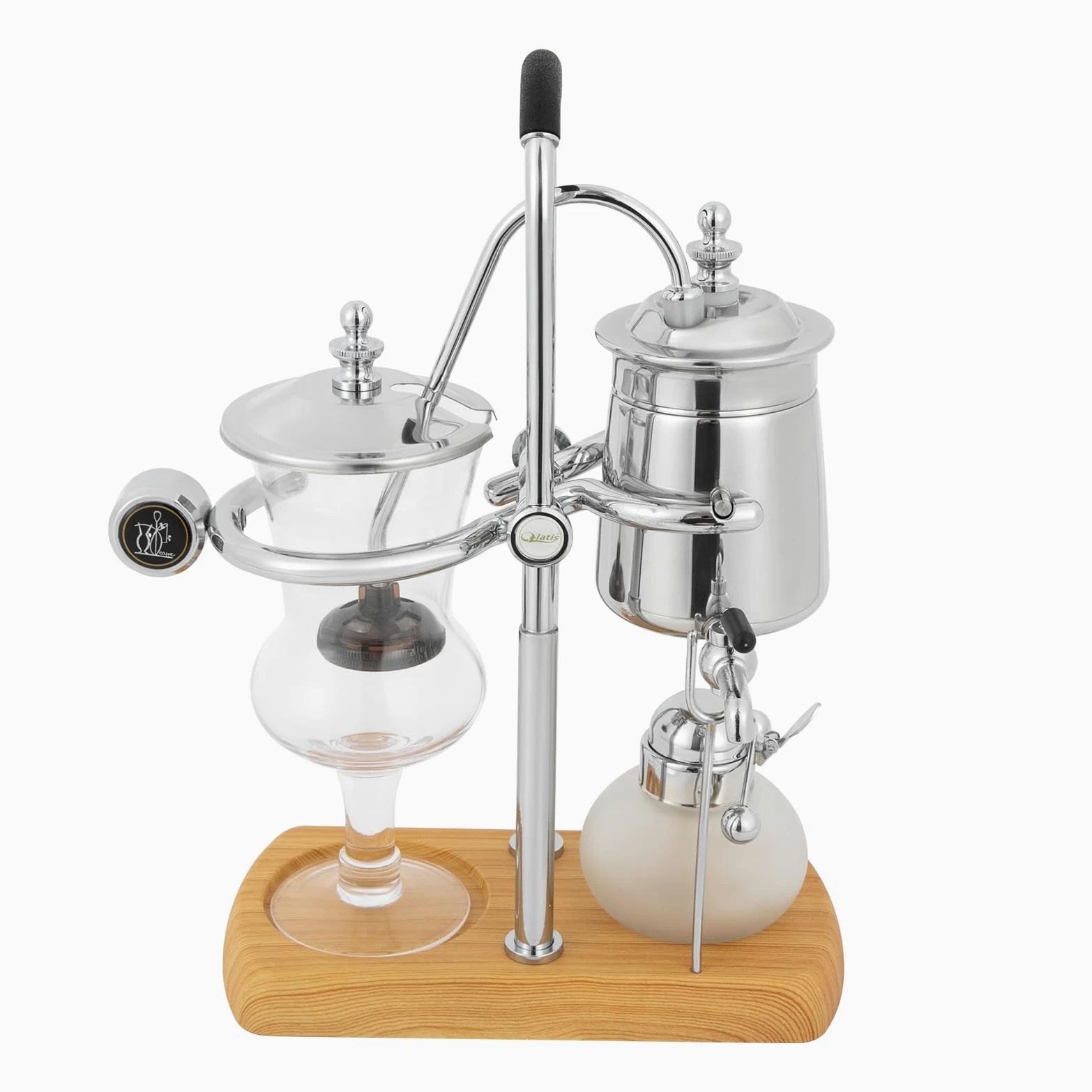 Syphon Kaffeemaschine, Belgisch Belgien Family Balance Siphon, Vakuum-Kaffeekanne mit Messbecher und Löffel 23,5 x 12 x 38 cm