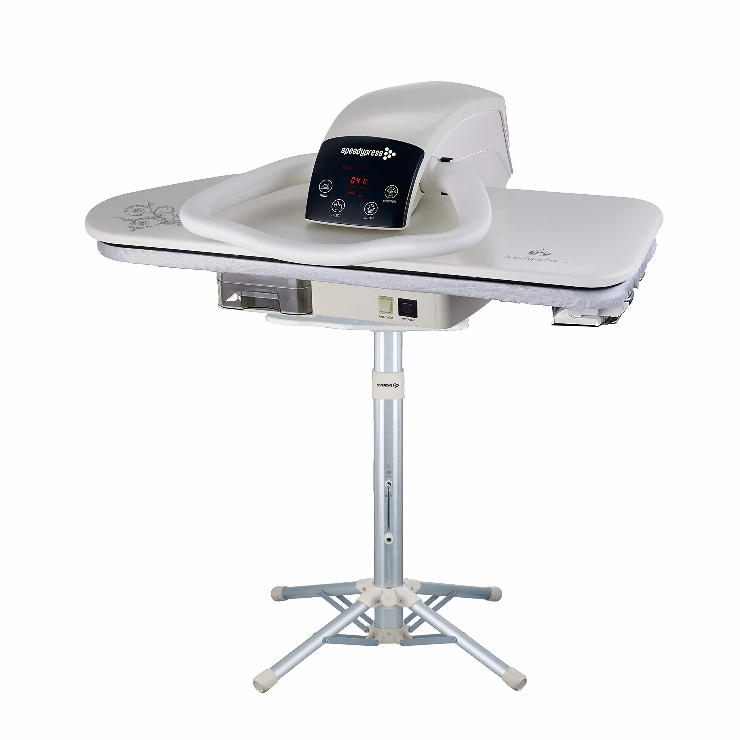Speedypress Dampfbügelpresse 81HD-Weiß, strapazierfähig, professionell, 81 cm, mit Ständer