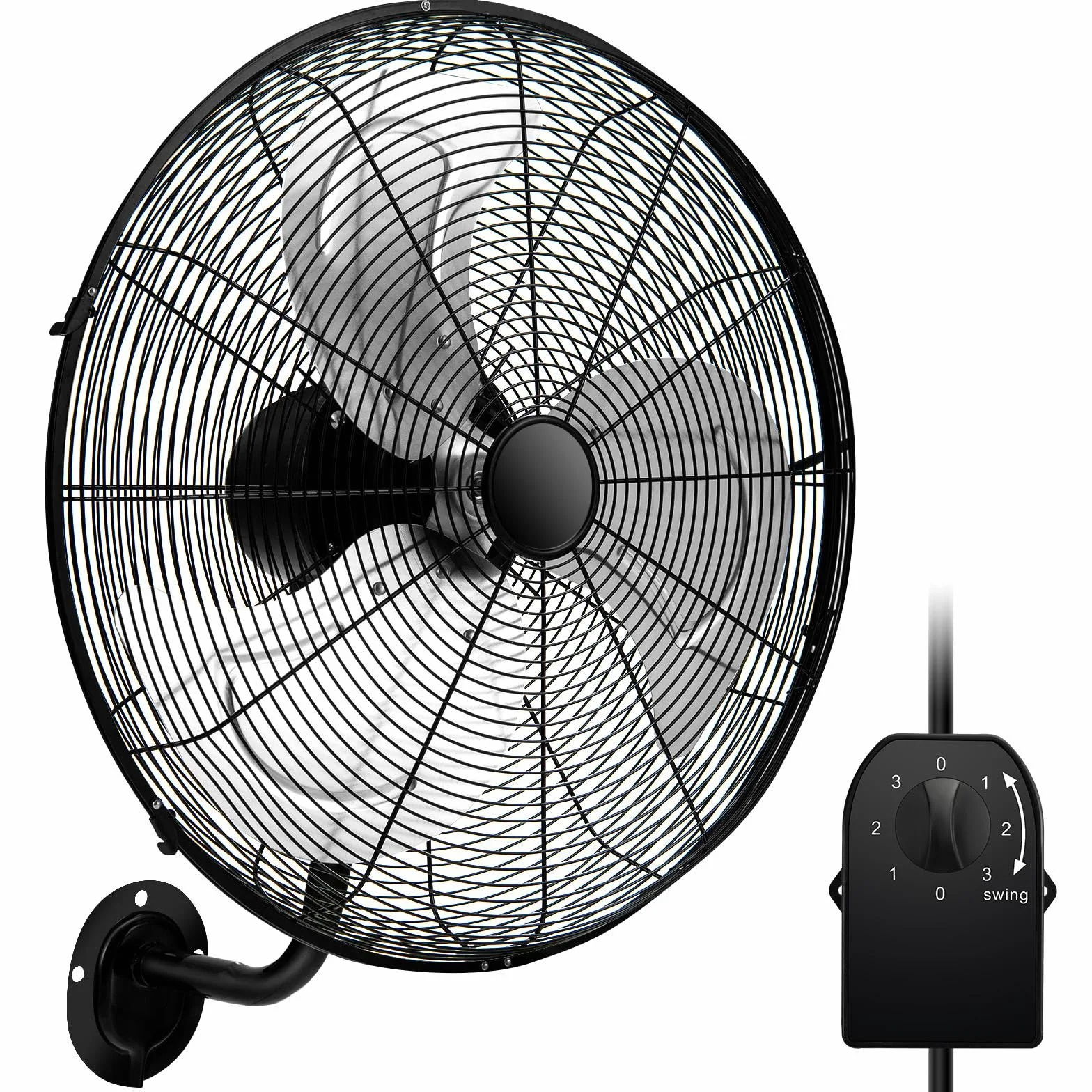 SOARS Wandventilator Ø56cm 120W 3 Geschwindigkeitsstufen 30° Vertikalwinkel 85° Horizontalwinkel Industrieventilator