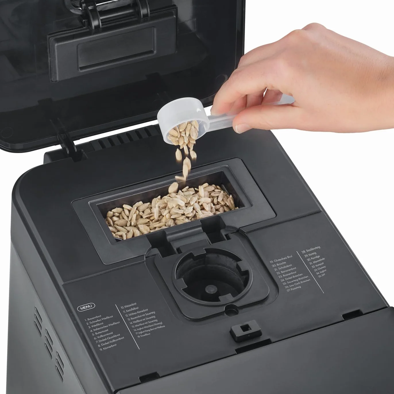 GRAEF Brotbackautomat BA806, Brotbackmaschine mit 36 Programmen, 500 g oder 750 g Brot, 60 min Warmhaltefunktion, einstellbare Gehzeiten, 3 Stufen Bräunungsgrad