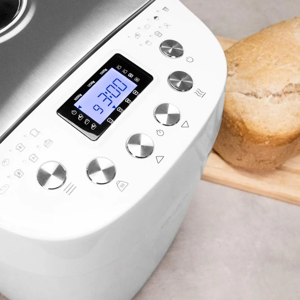 Cecotec Brotbackautomat Bread&Co 1500 PerfectCook. 850 W, 1,5 kg, 15 Programme, 15 programmierbare Stunden, 2 Widerstände, spülmaschinenfestes Tablett, Rezeptbuch