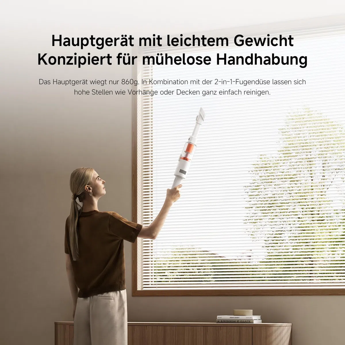 XIAOMI P30 kabelloser Staubsauger, 22KPa/50AW Saugleistung, leicht und mühelos zu handhaben, bis zu 40 Minuten Laufzeit, präzise 5-stufige Filtration, 2 Bürstenaufsätzen, geeignet für Zuhause und Auto