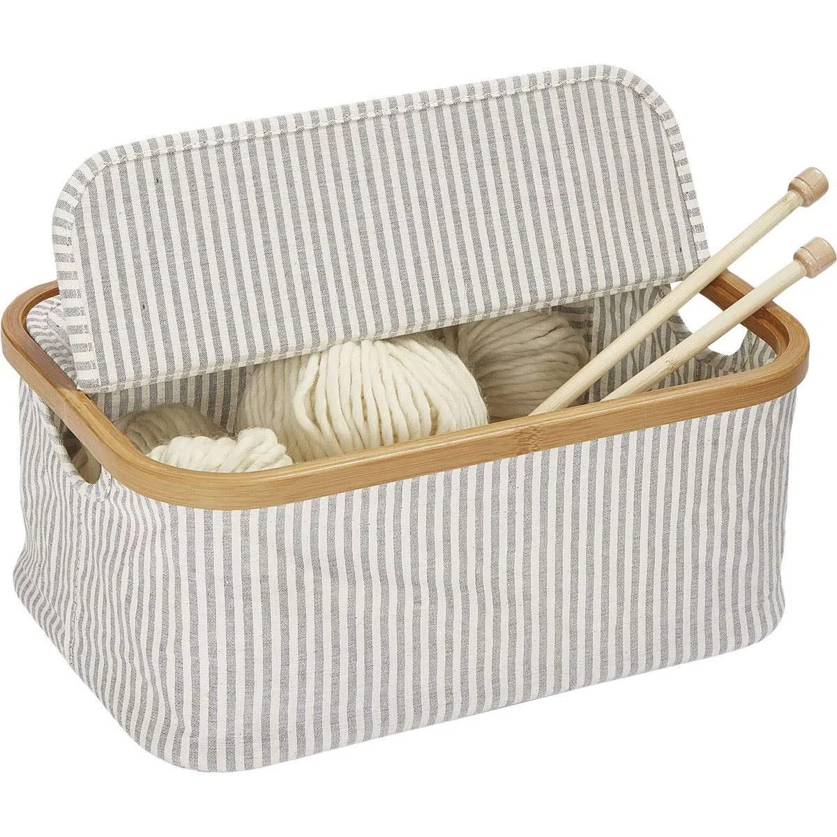 Prym Foldable Sewing Basket, Grey, 38 x 26 x 16 cm