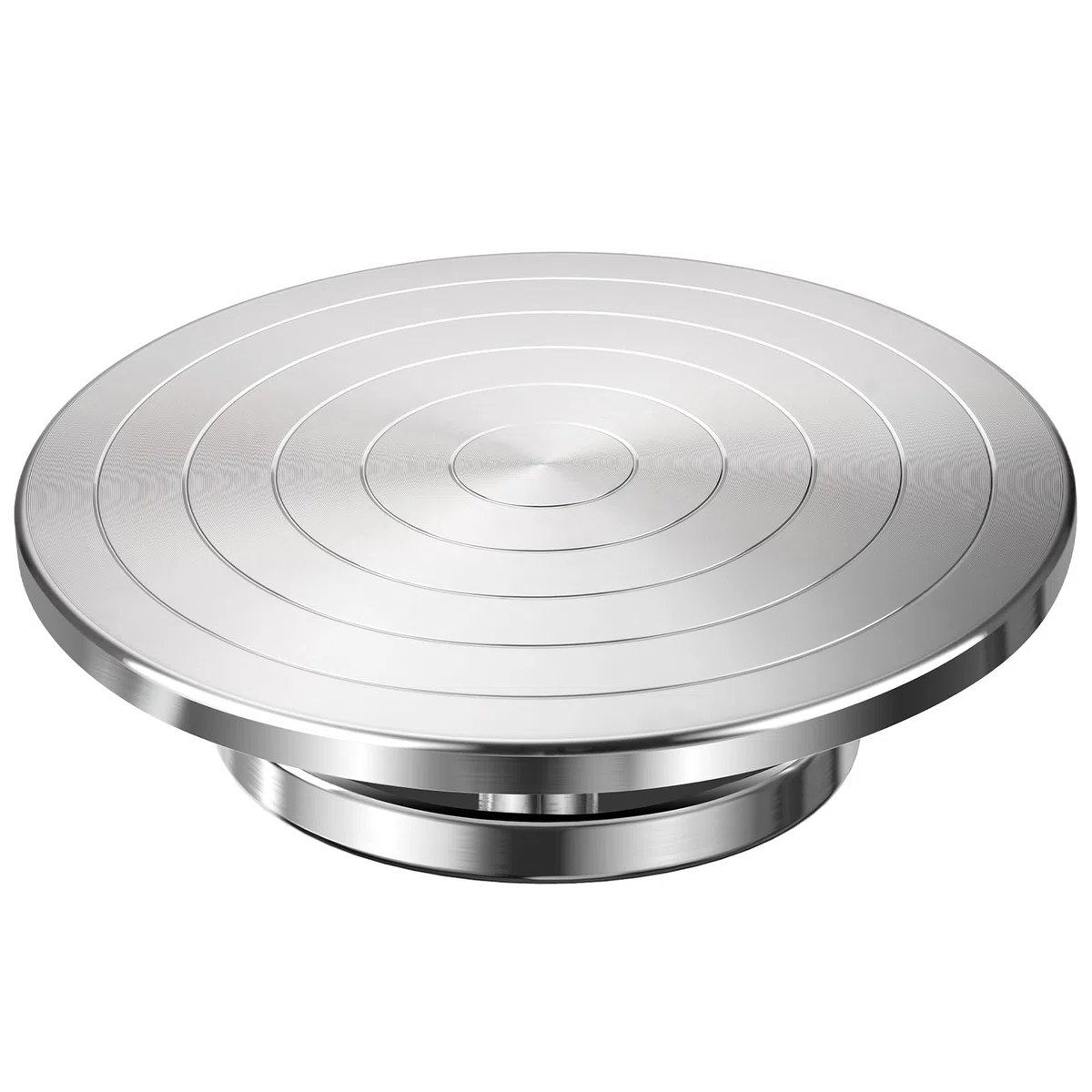 Pottery Wheel, 30,5 cm Sculpting Wheel Doppelseitiges Banding Wheel Pottery Drehteller Aluminiumlegierung Metall Drehbar mit Kugellagern für Keramik Ton Modellbau Kuchen Dekor Farbe Sprühen
