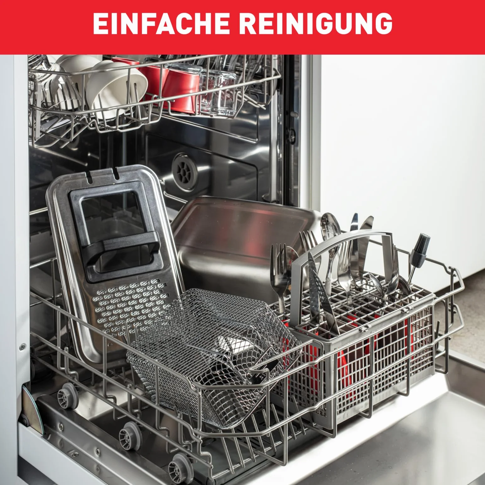 Tefal Oleoclean Pro Fritteuse 3,5L für knusprige Pommes, 2300W Edelstahl Friteuse mit Öl-Filterung, Herausnehmbarer Ölbehälter 1,2kg, Timer & Thermostat, Spülmaschinenfest, Schwarz/Edelstahl