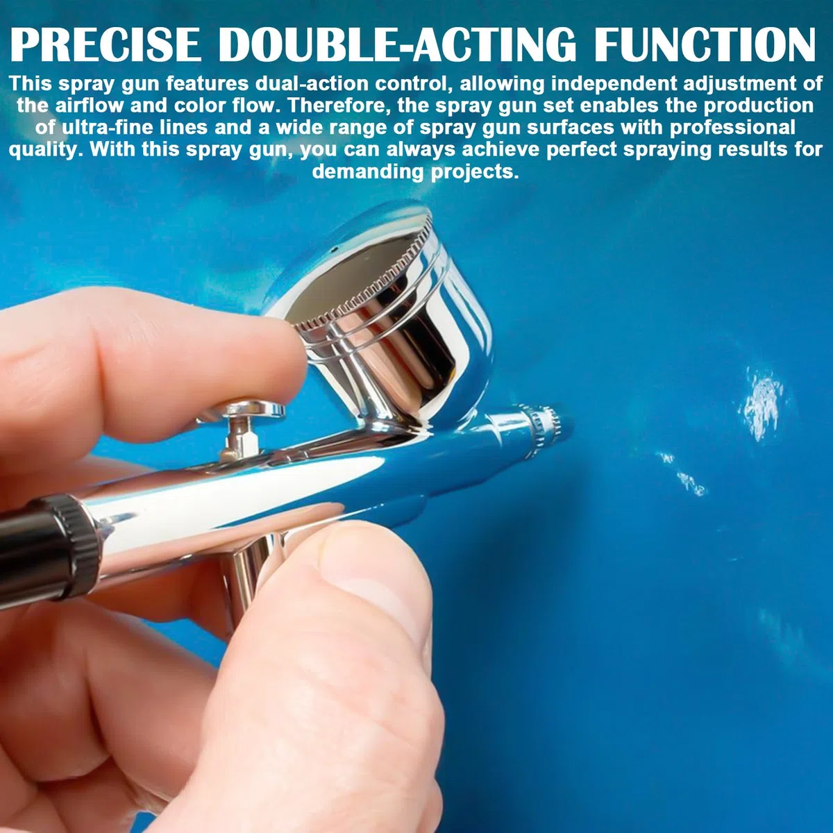 Airbrush Set mit Kompressor, 25 PSI Tragbares Airbrush-Kit Dual-Action-Airbrush-Pistole + Reinigungszubehör für Make-up, Nageldesign, Kuchendekoration, Modellbau & Tattoo-Modellierung