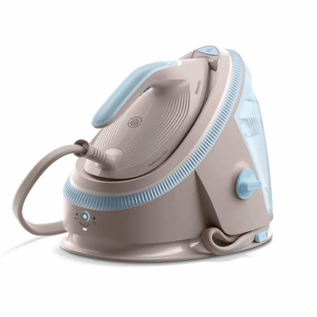 Philips PerfectCare Dampfbügelstation 7000 Serie - 600g Dampfstoß, 8,5 Bar Druck, OptimalTEMP, SteamGlide Elite Sohle, Abnehmbarer 1,5L Tank, Vertikaldampf, Easy De-Calc (PSG7200/60)