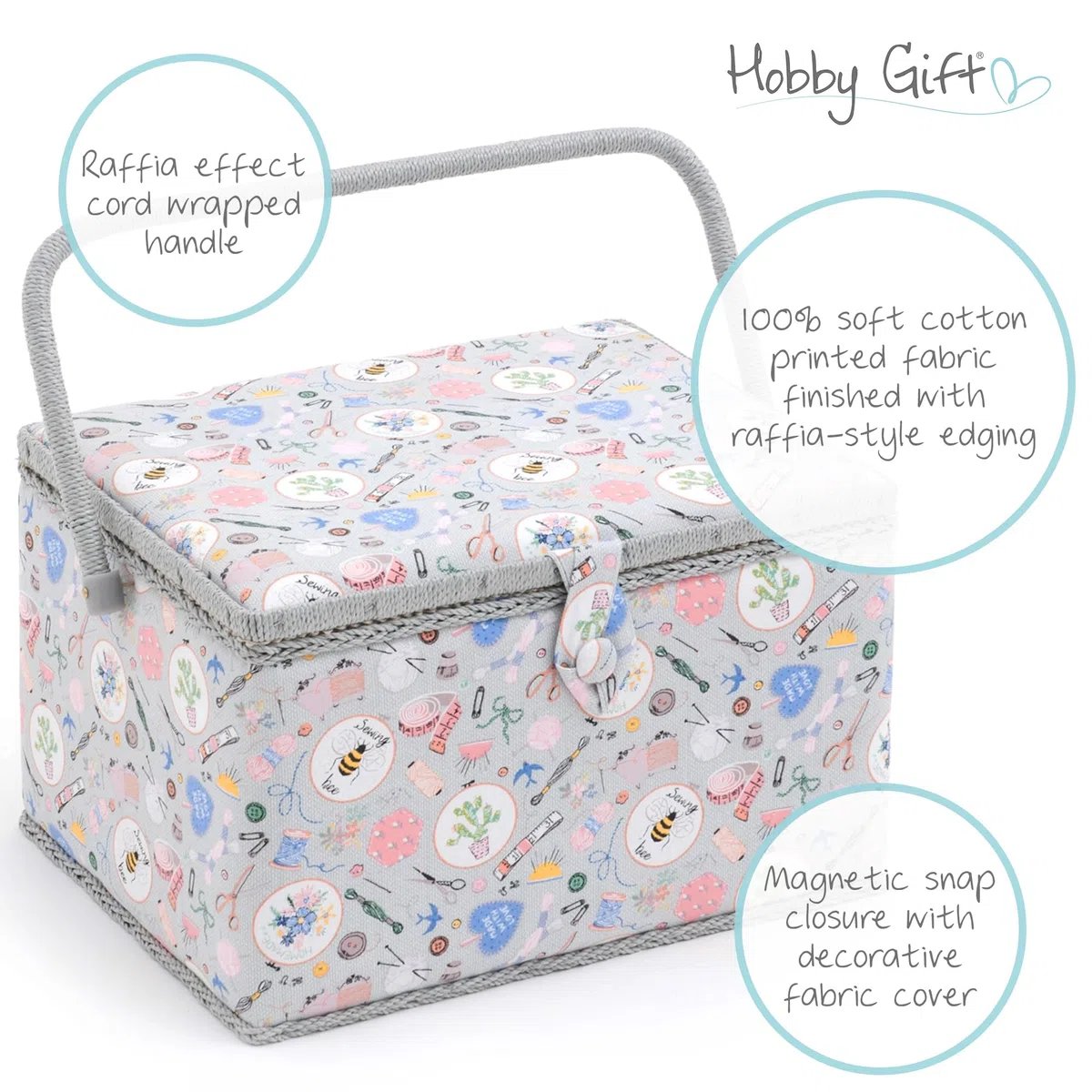 Hobby Gift Exclusive große Aufbewahrungsbox für Näharbeiten, Hausgemacht