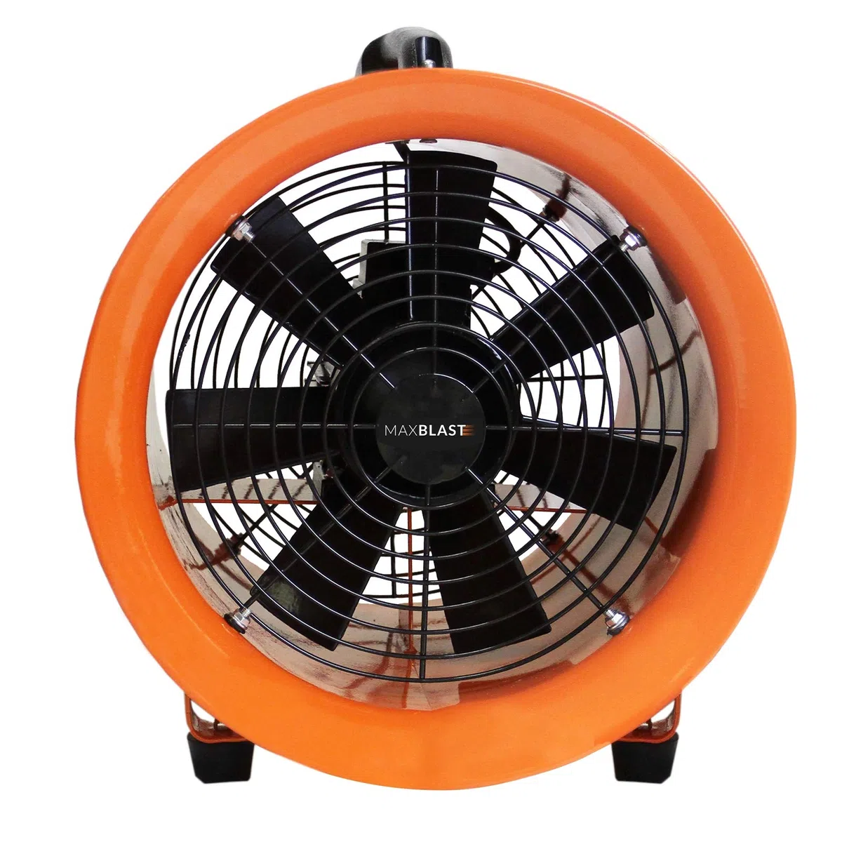 MAXBLAST Industrieventilator 3900m³/h, 2800–3300U/min mit 6m Schlauch – Axialventilator 300mm 550W, Bauventilator, Baulüfter & Baugebläse für Baustelle, Werkstatt und Staubabsaugung