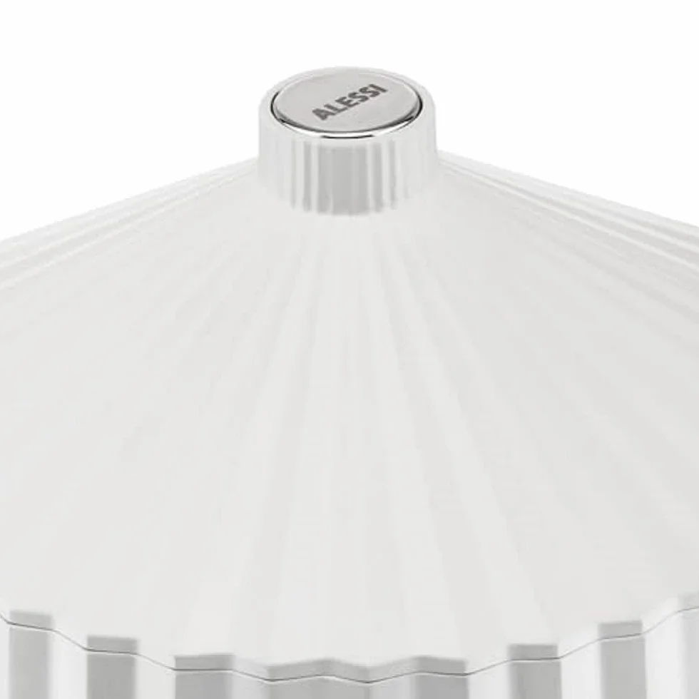 Alessi Plissé MDL07 W - Design Elektrische Zitruspresse, aus Thermoplastischem Harz, Europäischer Stecker 80 W, Weiß