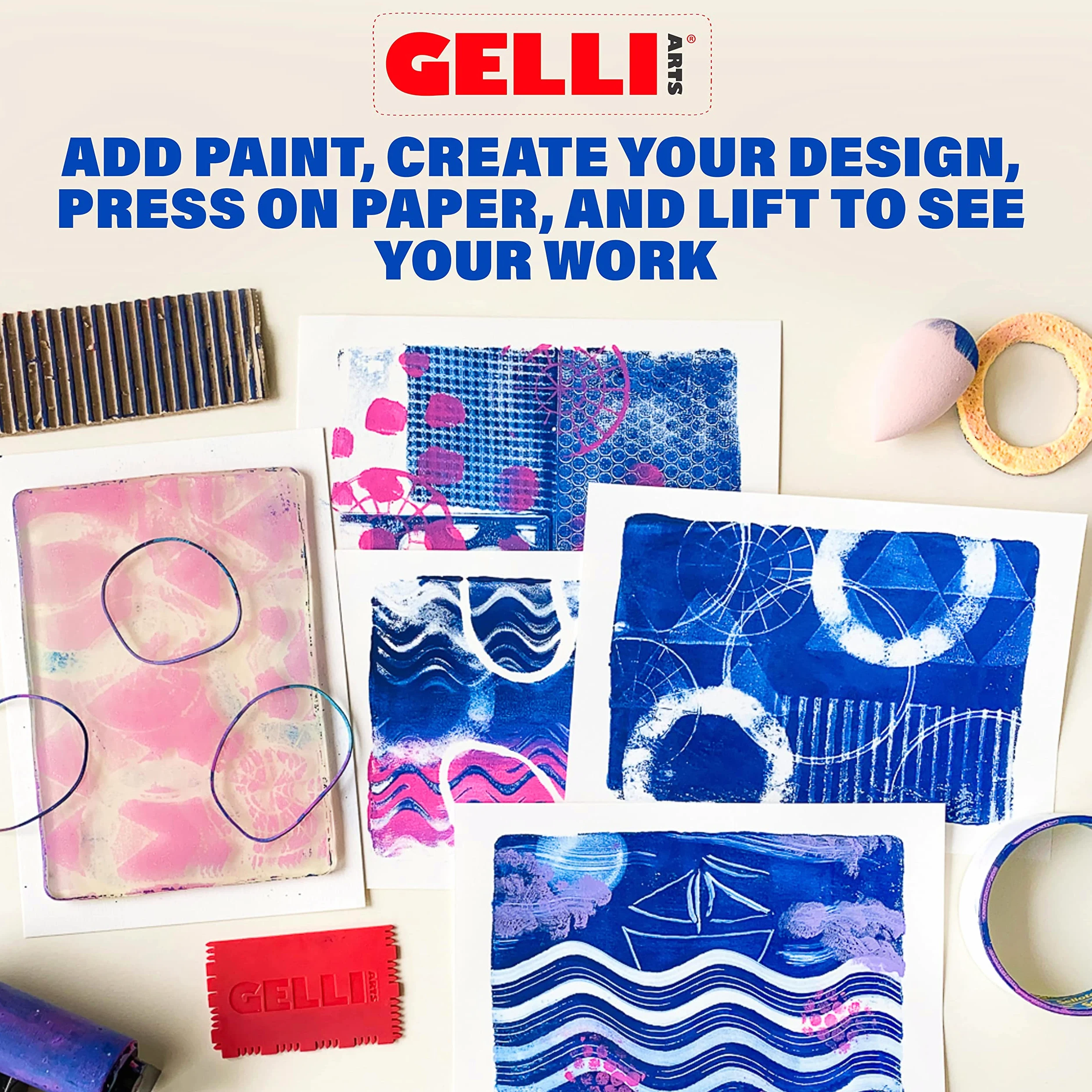 Gelli Arts GL013964721027 Gel-Druckplatte, 22,9 x 30,5 cm, transparent