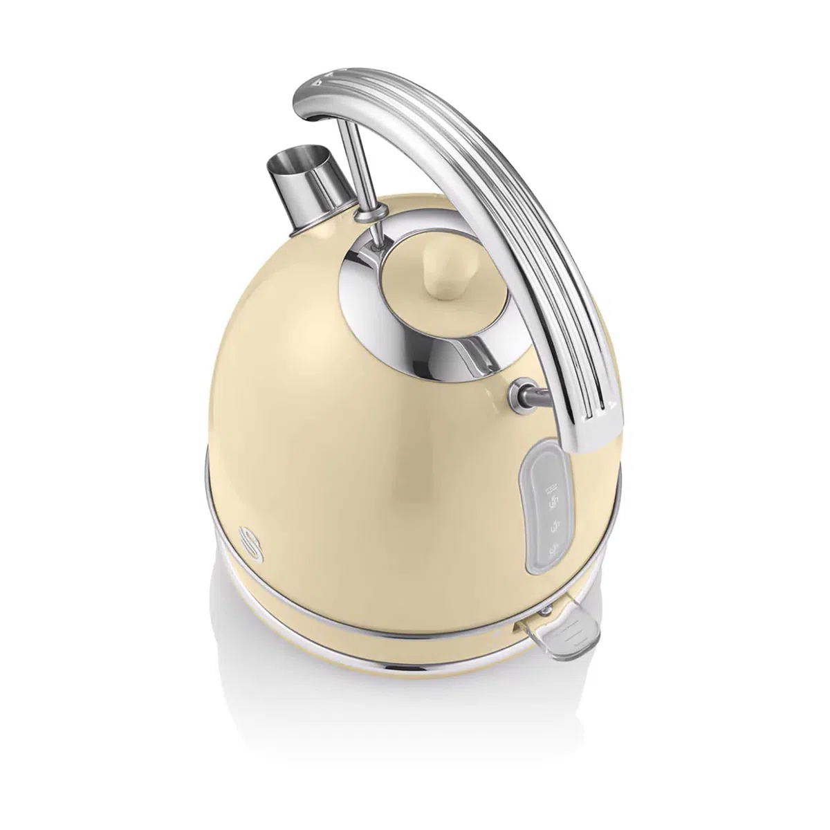 Swan Retro Set Wasserkocher 1,8L Kabellos Toaster 2 Scheiben Vintage Design Creme