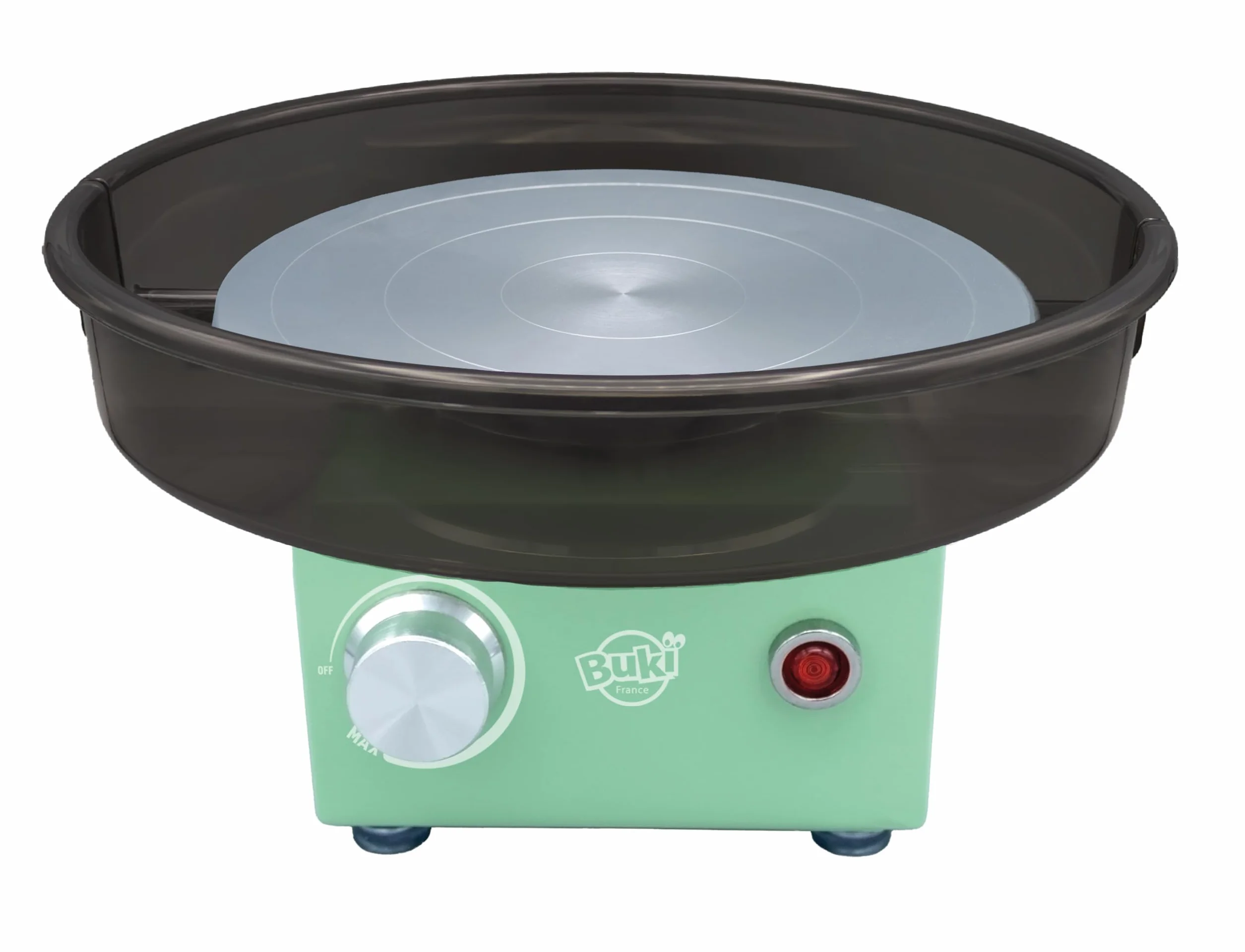 BUKI 5441 - Professional Studio Töpfermeister - Elektrischer Töpferdrehtisch – 220 U/min, 20 cm Metallscheibe, 1 kg Ton, Zubehör, ab 10 Jahren