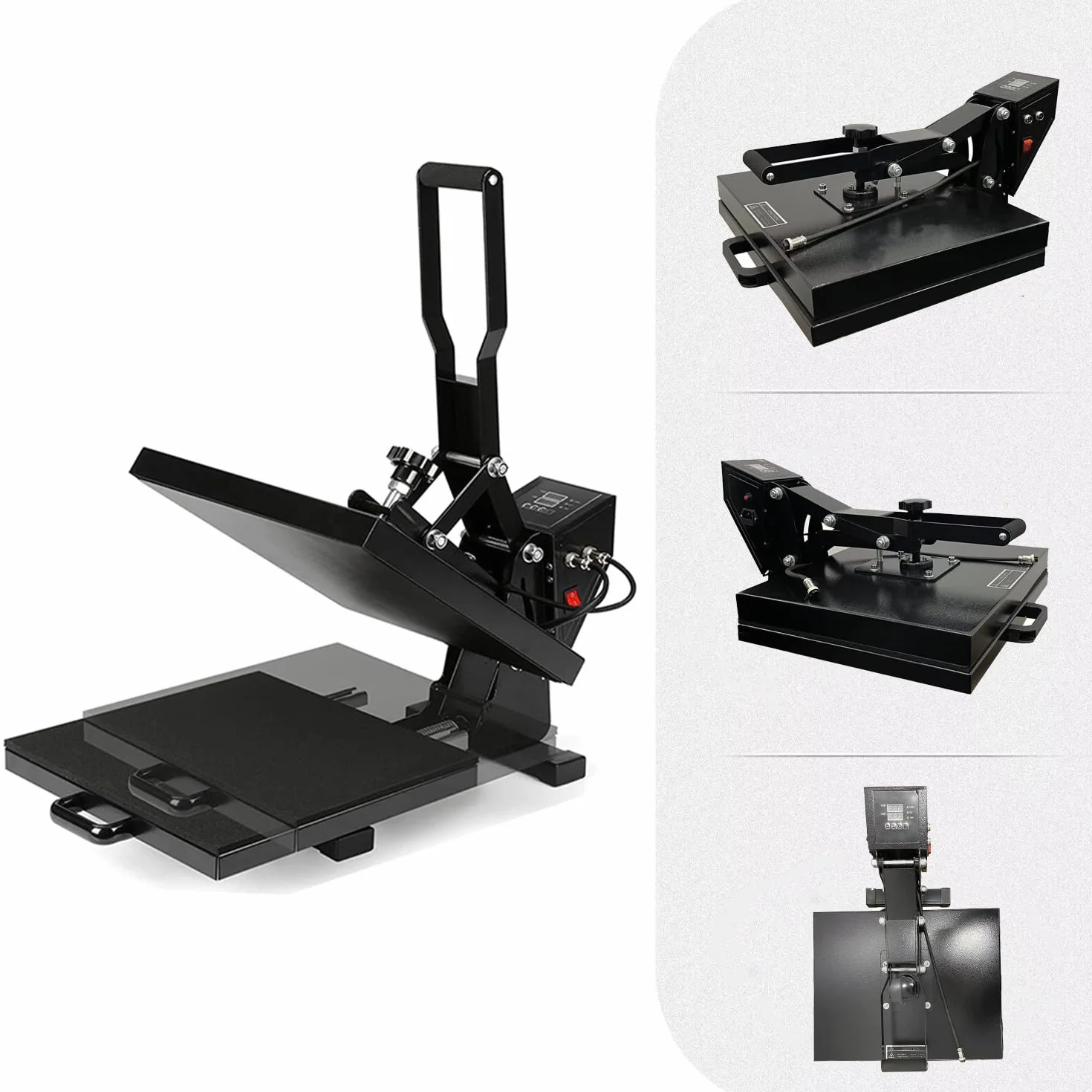 40x50cm Hitzepresse Heißpresse Maschine 2000W Transferpresse Sublimationsmaschine Mulitifunktional Textilpresse für T-Shirts Kissen Tasche Mauspads