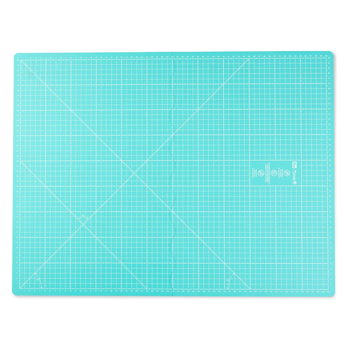Prym Schneidematte, 45 x 60 cm Gesamtfläche, 30 x 45cm gefaltet, Türkis