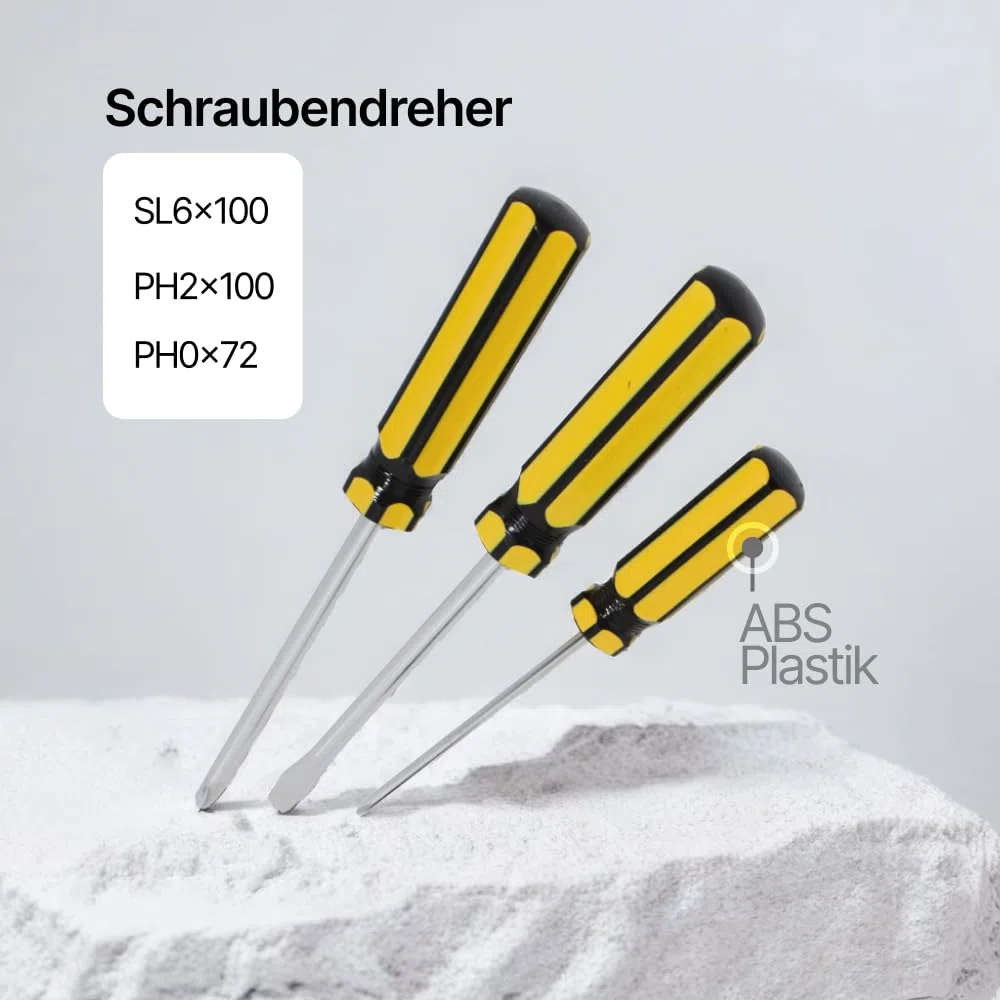 Werkzeugkoffer gefüllt profi, Meister werkzeugkoffer, Werkzeugkasten gefüllt,16-teilig, Robust und hochwertig, Feinmechaniker werkzeug set, Werkzeugbox gefüllt