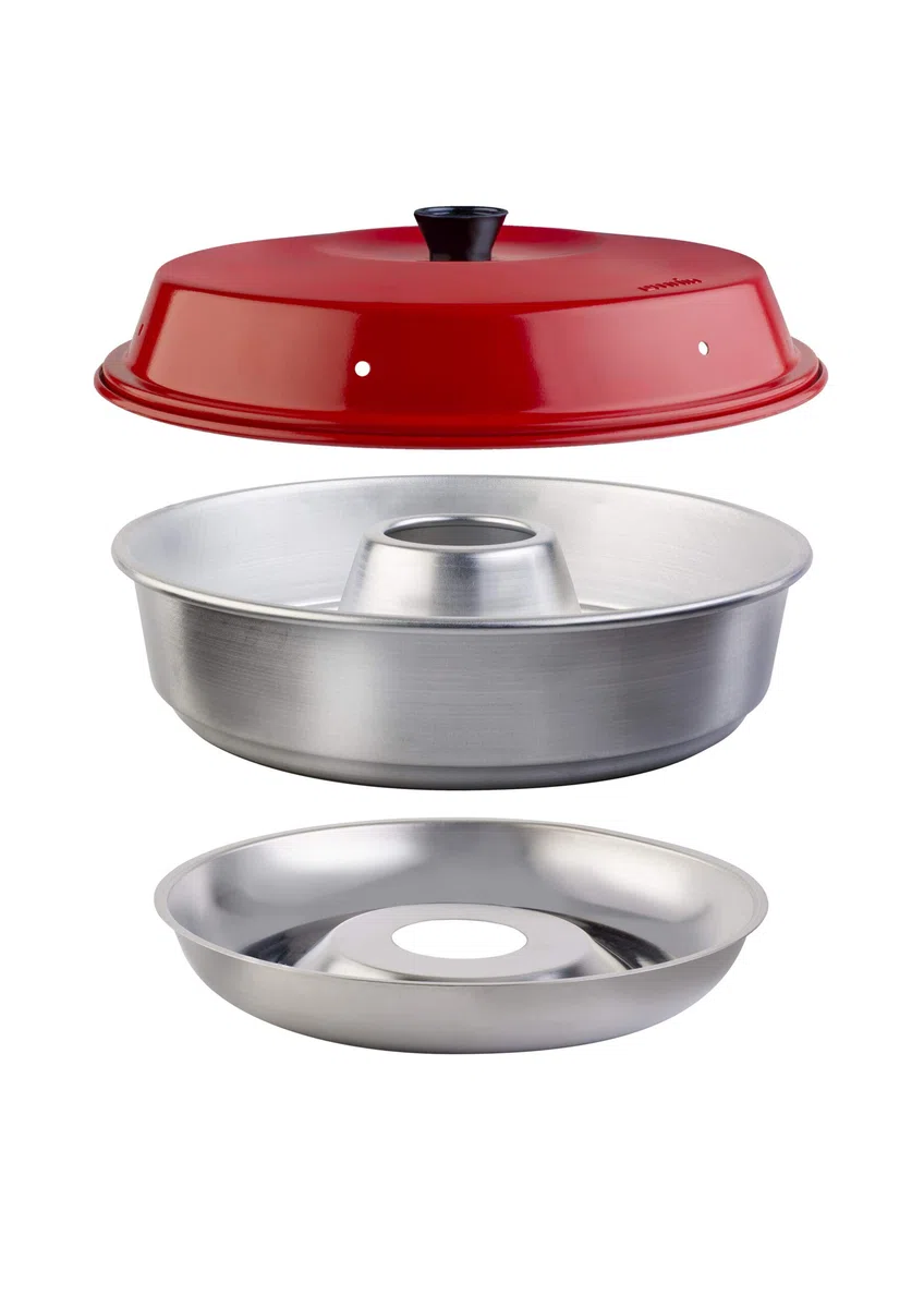 Omnia Camping Backofen & Silikonform Classic (Rot)