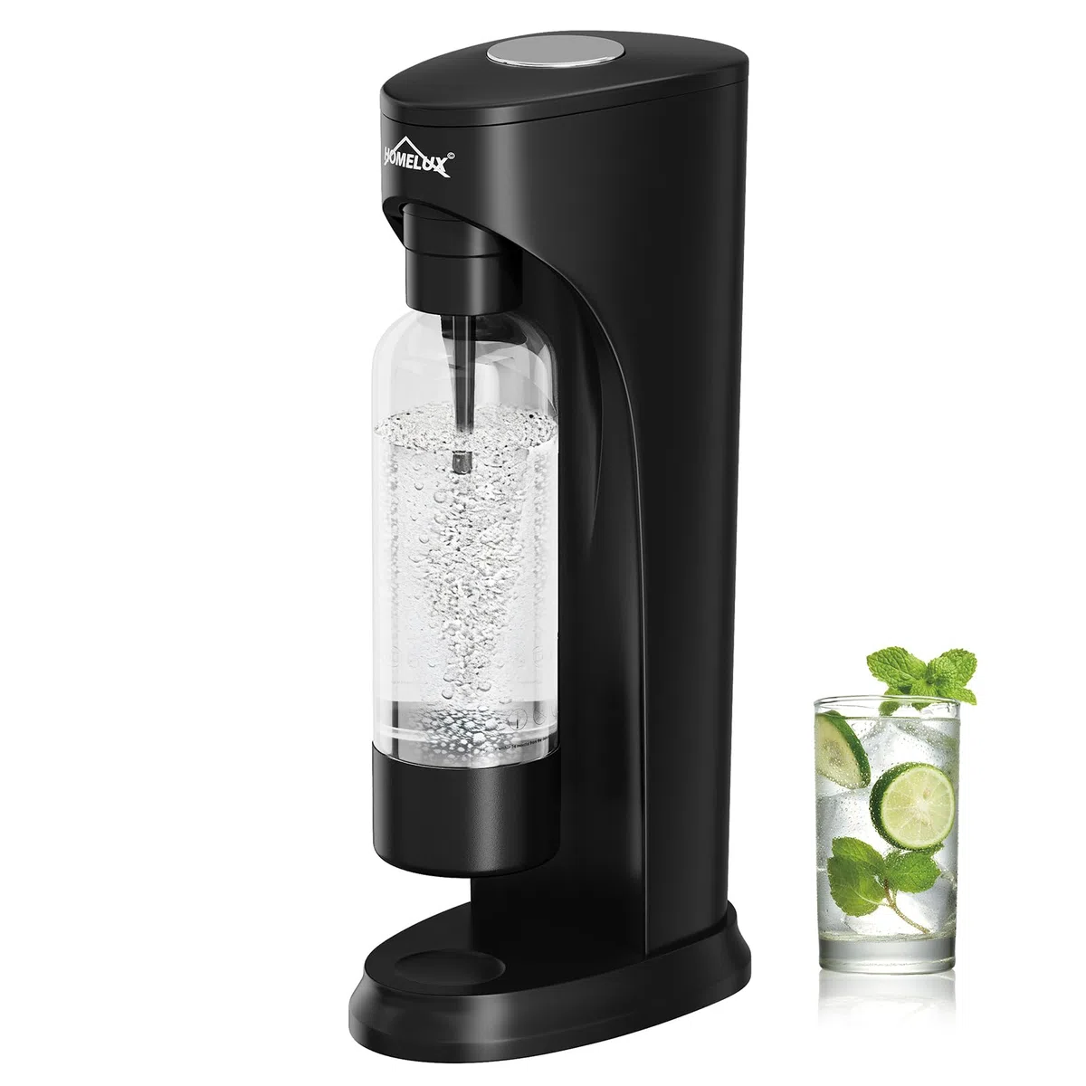 HOMELUX Wassersprudler,Sprudelwasser Maschine,Soda Maker,Wasser Sprudel GeräT,Water Carbonator (Schwarz-1)