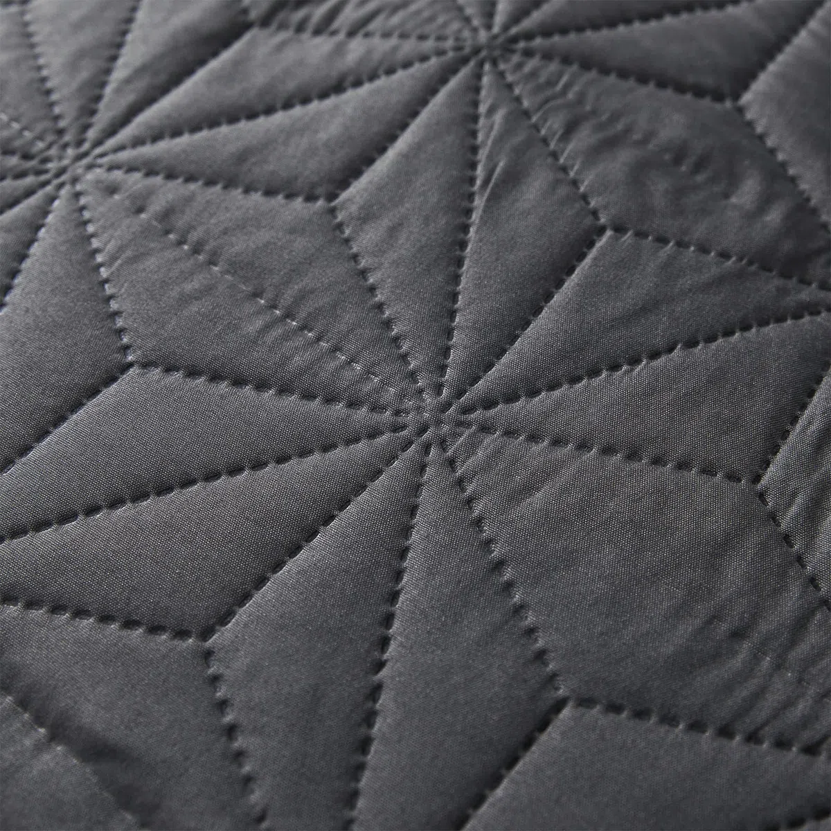 Whale Flotilla Tagesdecke Bettüberwurf 170x220 cm Bedspread mit 1 Kissenbezüge - Weiche und Leichte Steppdecke mit Geometrischem Muster für 4-Jahreszeiten, Grau