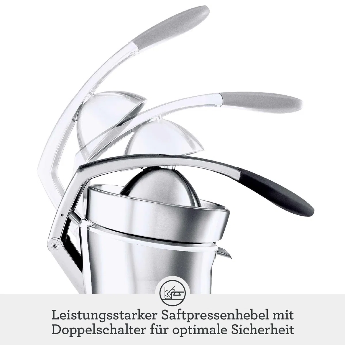 Sage - The Citrus Press Pro - Elektrische Zitruspresse - Saftpresse mit Tropfstopp-Ausguss und Einfach zu Reinigendem Kegel - Gebürstetes Aluminium