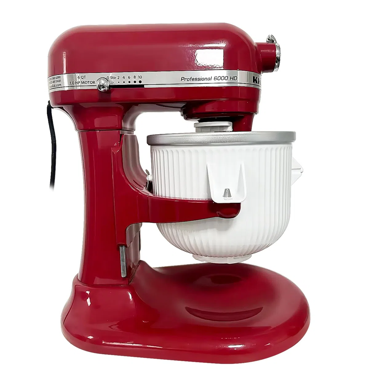 Gdrtwwh Eismaschine Aufsatz für Kitchenaid Standmixer, Eismaschine und Sorbet Gelato Maker, passend für Kitchenaid 4,3 L und 4.8 L Schüsselheber (spülmaschinenfest)
