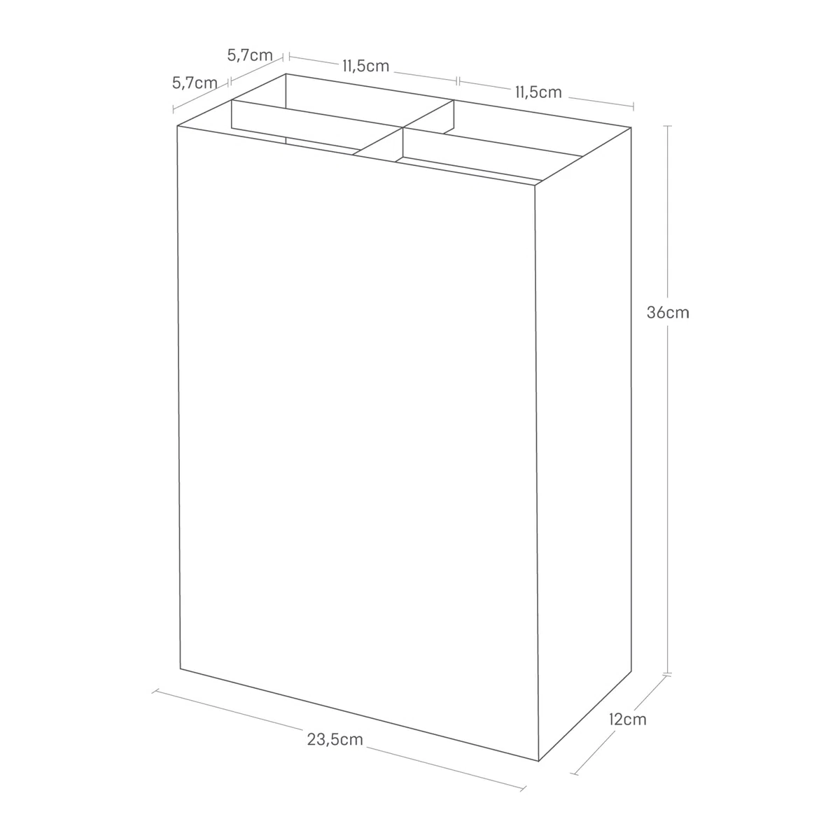 YAMAZAKI SMART Breiter Schirmständer aus Stahl - bis zu 8 Schirme, mit Abtropfschale, schmal - 12 x 23,5 x 36 cm, Japanisches Design, weiß