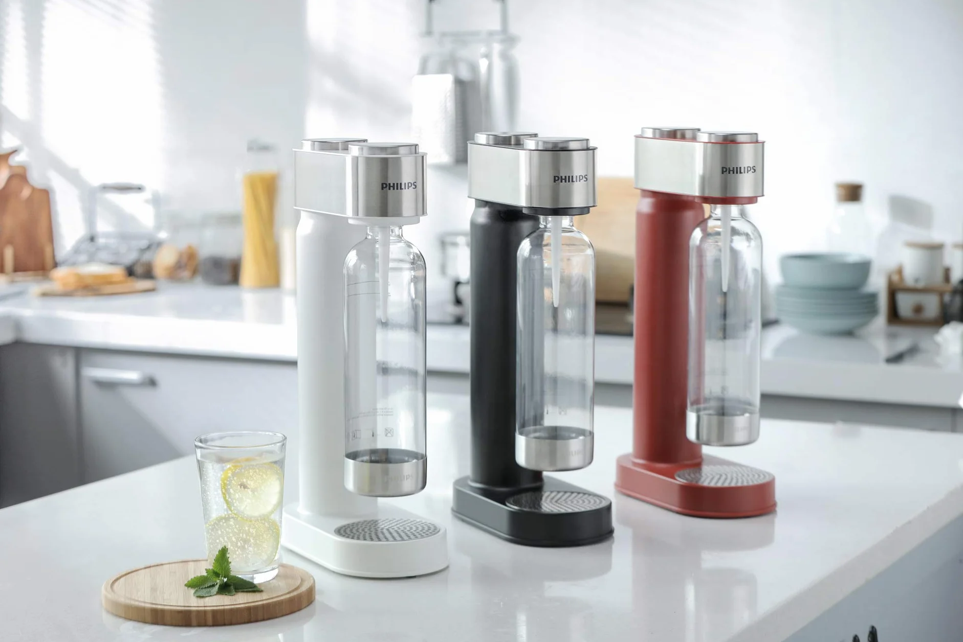 Philips Water ADD4902BK/10 GoZero Wassersprudler, plastik, 1 Liter, Schwarz