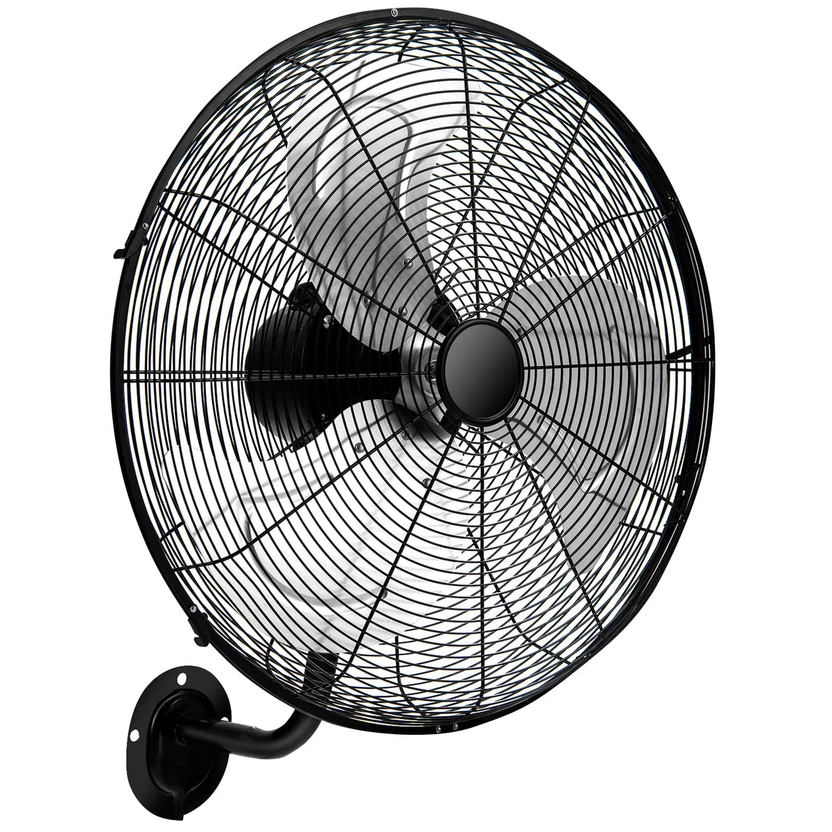 RELAX4LIFE Wandventilator 120W 3 Aluminiumflügel 85° Oszillation 30° Neigung Geräuschpegel ≤60dB Schwarz