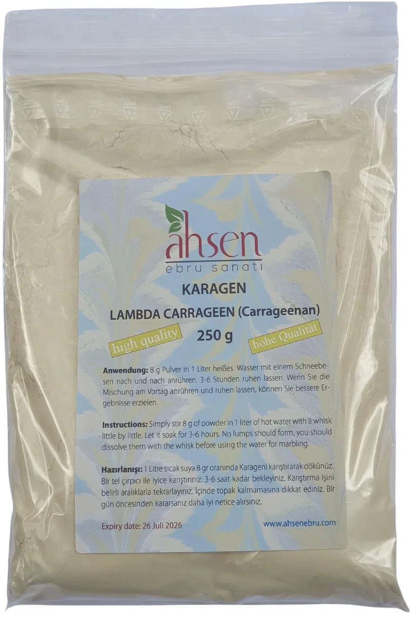 Marmoriergrund, λ-Carrageen, λ-Carrageenan, λ-karrageeni, λ-carragenina, λ-carraghénane, Lambda Carrageen, Kerajin, Deniz Kadayifi,